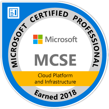 Microsoft MCSE_Cloud_Platform_and_Infrastructure 2018
